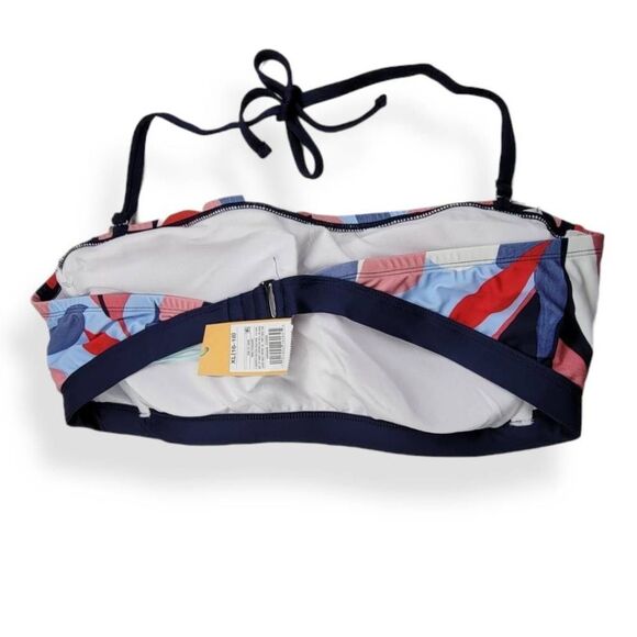 Kona Sol Multi Colored Bandeau Halter Bikini Top  XL 16-18 - Picture 4 of 5